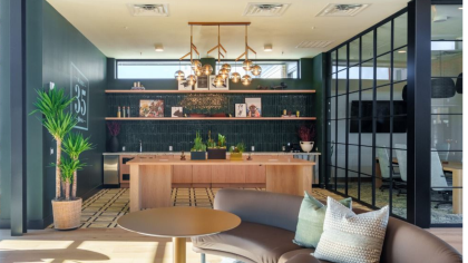 Clubhouse Kitchen at MAA Milepost 35 luxury apartment homes in Denver, CO