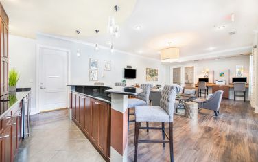 Clubhouse kitchen at MAA Town Center luxury apartment homes in Jacksonville, FL