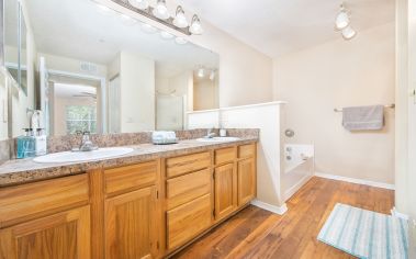 Bathroom at The Paddock Club Mandarin luxury apartment homes in Jacksonville, FL