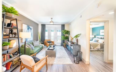 Living area at MAA Robinson luxury apartments in Orlando, Florida