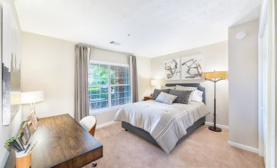 Bedroom at MAA Mount Vernon luxury apartment homes in Atlanta, GA