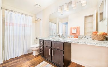 Bathroom at MAA River Place luxury apartment homes in Atlanta, GA