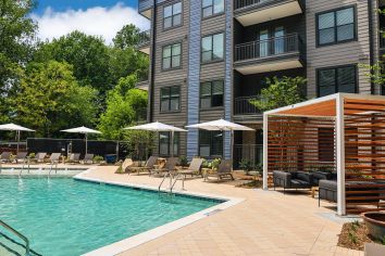 Pool cabana at MAA West Midtown luxury apartment homes in Atlanta, GA