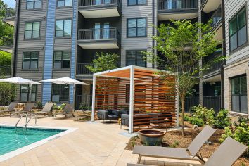Pool cabana at MAA West Midtown luxury apartment homes in Atlanta, GA