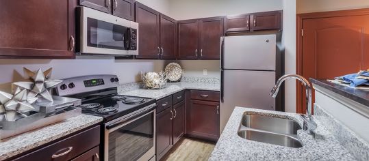 Kitchen at Ranch at Prairie Trace luxury apartment homes in Overland Park Kansas City, KS