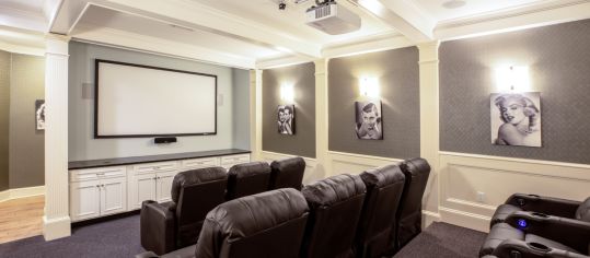 Theater Room at The Denton luxury apartment homes in Kansas City, MO