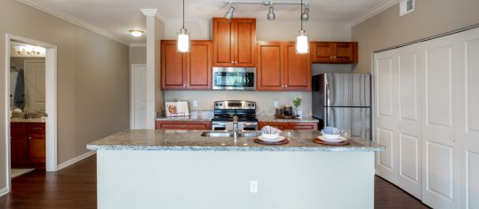 Kitchen at The Denton luxury apartment homes in Kansas City, MO