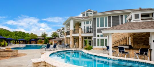 Pool at The Denton luxury apartment homes in Kansas City, MO