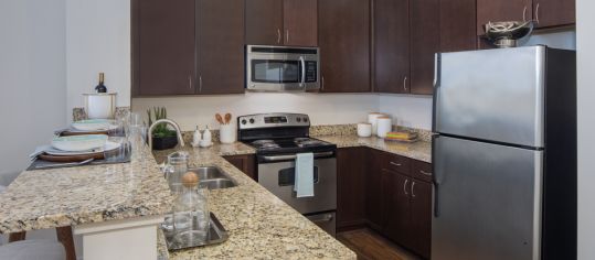 Model Kitchen at MAA 1225 luxury apartment homes in Charlotte, NC