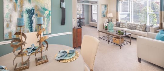 Dining Room at MAA at Research Park luxury apartment homes in Durham, NC