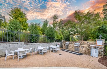 Pool grilling at MAA Brierdale luxury apartment homes in Raleigh, NC