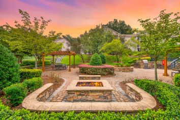 Firepit at MAA Hermitage luxury apartment homes in Raleigh-Cary, NC