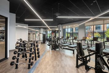 Fitness center at MAA Nixie luxury apartment homes in Durham, NC