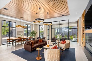 Clubhouse at MAA Nixie luxury apartment homes in Durham, NC