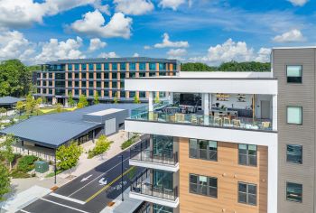 Rooftop terrace at MAA Nixie luxury apartment homes in Durham, NC