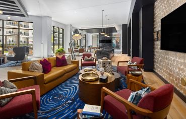 Social lounge at MAA Nixie luxury apartment homes in Durham, NC