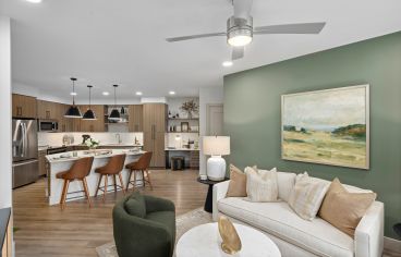 Living room at MAA Nixie luxury apartment homes in Durham, NC