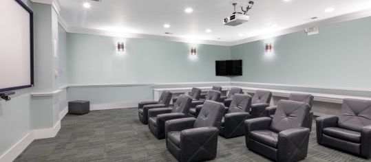 Media Room at MAA Trinity luxury apartment homes in Raliegh, NC