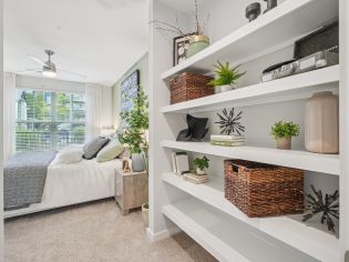 Bedroom at MAA Vale luxury apartment homes in Raleigh, NC