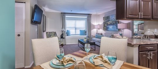 Living and Dining Room at MAA Westchase luxury apartment homes in Charleston, SC