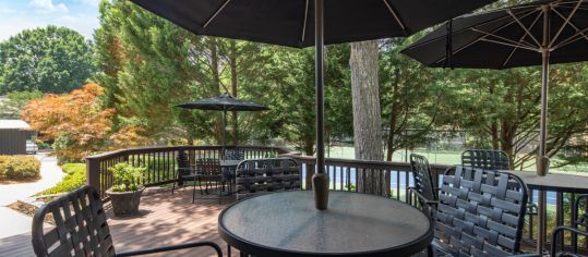 Patio at MAA Tanglewood luxury apartment homes in Anderson, SC