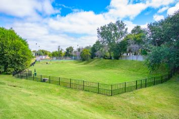 Dog park at Balcones Woods luxury apartment homes in Austin, TX