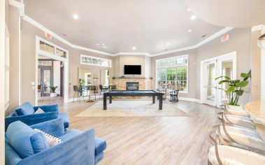 Game room at Colonial Grand at Canyon Pointe luxury apartment homes in Austin, TX