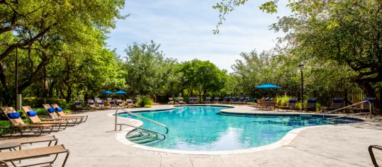 Pool at Colonial Grand at Canyon Creek luxury apartment homes in Austin, TX