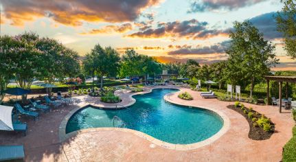 Pool Aerial at MAA Onion Creek luxury apartment homes in Austin, TX