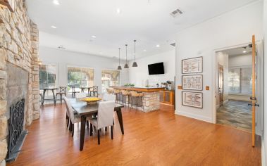 Clubhouse kitchen at MAA Western Oaks in Austin, TX