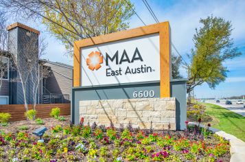 Signage at MAA East Austin luxury apartment homes in Austin, TX