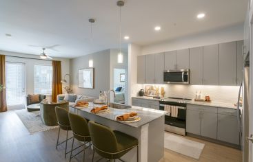 Kitchen at MAA Cathedral Arts luxury apartment homes in Dallas, TX