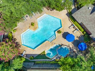 Aerial Pool at MAA Highwood in Dallas, TX