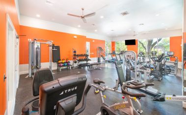 Fitness center at MAA Los Rios luxury apartment homes in Plano, TX