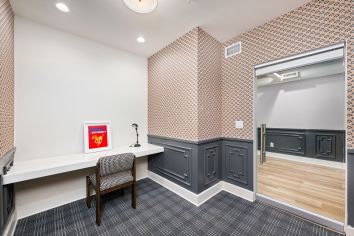 Work space at MAA North Hall luxury apartment homes in Dallas, TX