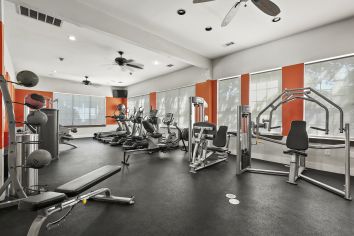 Fitness center at Venue at Stonebridge Ranch luxury apartment homes in McKinney, TX