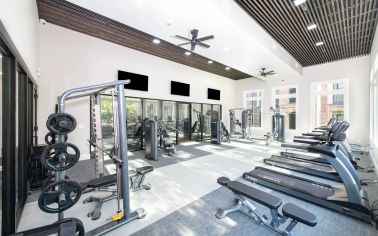 Fitness center at MAA Grand Cypress luxury apartment homes in Houston, TX