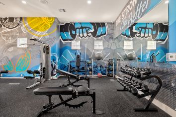 Fitness center at MAA Woodwind luxury apartment homes in Houston, TX