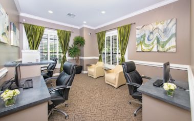 Business center at MAA Haven at Blanco luxury apartment homes in San Antonio, TX