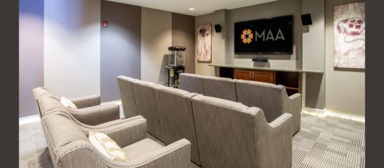 Theater at Stonefield Commons luxury apartment homes in Charlottesville, VA