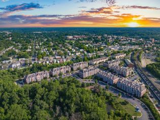 Property aerial view at MAA Cobblestone Square in Fredericksburg, VA