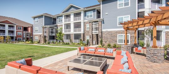 Outdoor Living Room at MAA Cosner's Corner luxury apartment homes in Fredericksburg, VA