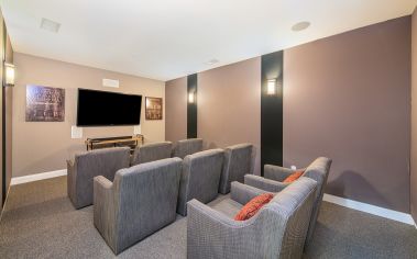 Theater Room at Seasons at Celebrate Virginia luxury apartment homes in Fredericksburg, VA