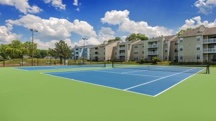 Tennis court at Colonial Village at Chase Gayton luxury apartment homes in Richmond, VA