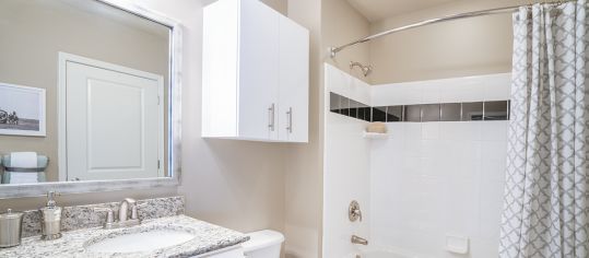 Bathroom 1 at MAA National Landing luxury apartment homes in Washington, DC