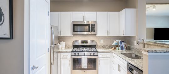 Kitchen at MAA National Landing luxury apartment homes in Washington, DC