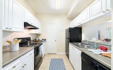 Kitchen at Post Corners luxury apartment homes in Centreville, VA near Washington, DC