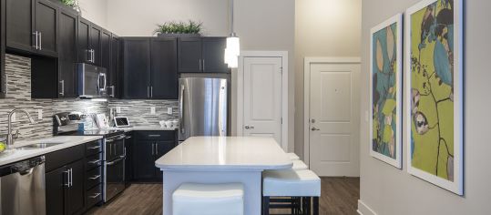 Kitchen at Colonial Reserve at South End luxury apartment homes in Charlotte, NC