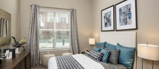 Bedroom at Colonial Reserve at South End luxury apartment homes in Charlotte, NC