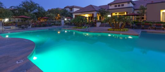 Blue time pool at Edge at Lyons Gate luxury apartment homes in Phoenix, AZ